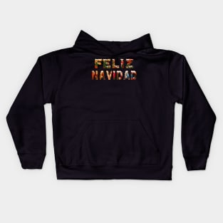 Christmas Spanish Feliz Navidad Kids Hoodie